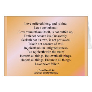 Love 1 Corinthians 13-4 Condensed Cards