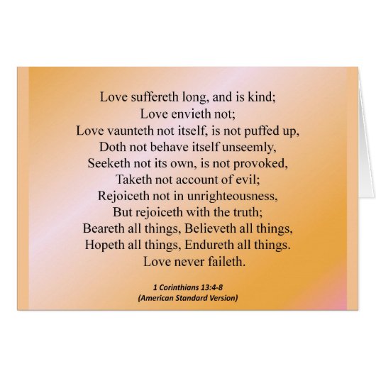 Love 1 Corinthians 13-4 Condensed Cards (Front Horizontal)