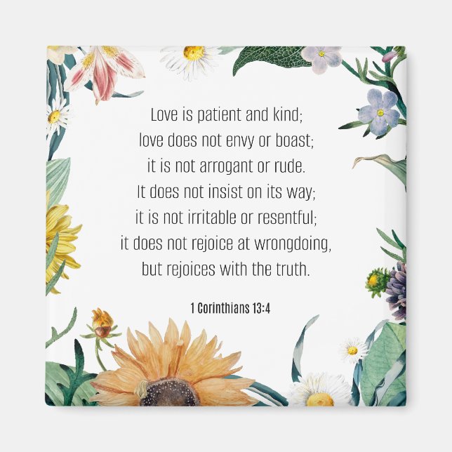 Love, 1 Corinthians 13:4, Magnet (Front)