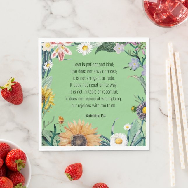 Love, 1 Corinthians 13:4, Napkins (Insitu)