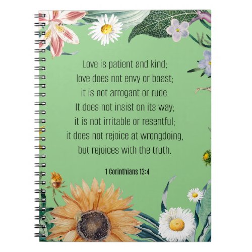 Love 1 Corinthians 134 Notebook
