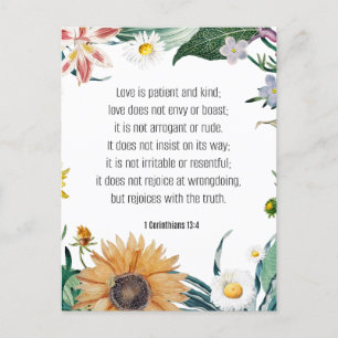 Love, 1 Corinthians 13:4, Postcard