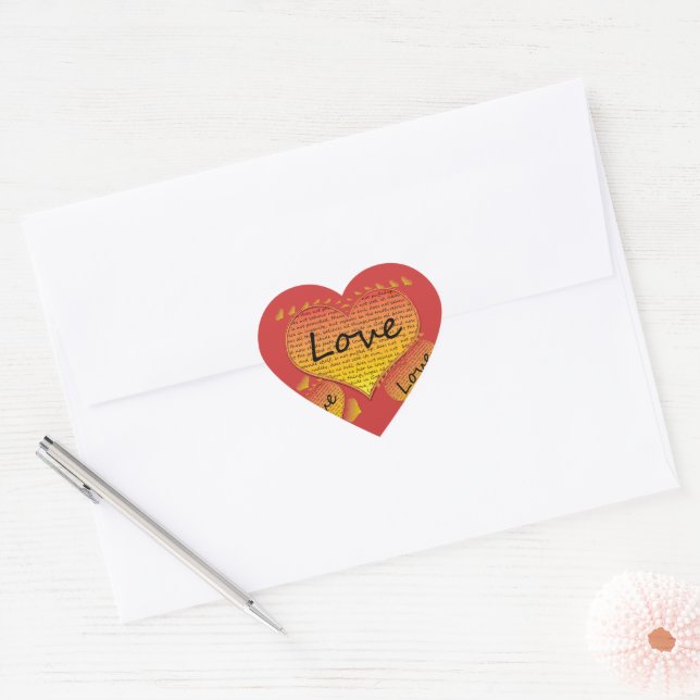 Love 1 Corinthians 13 Heart Sticker (Envelope)