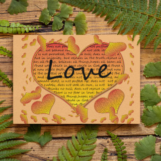 Love 1 Corinthians 13 Hearts Postcard