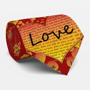 Love 1 Corinthians 13 Hearts Tie