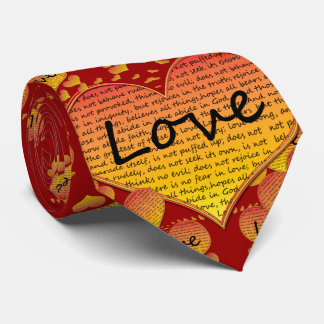 Love 1 Corinthians 13 Hearts Tie
