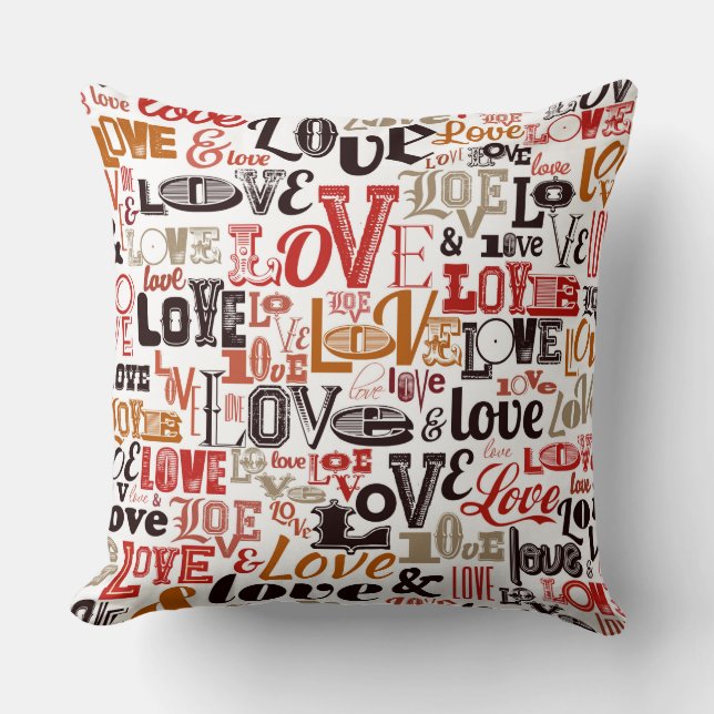 Love 1 throw pillow (Front)