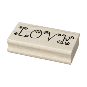 LOVE 1"x2.5" Rubber Stamp / Baby Doll