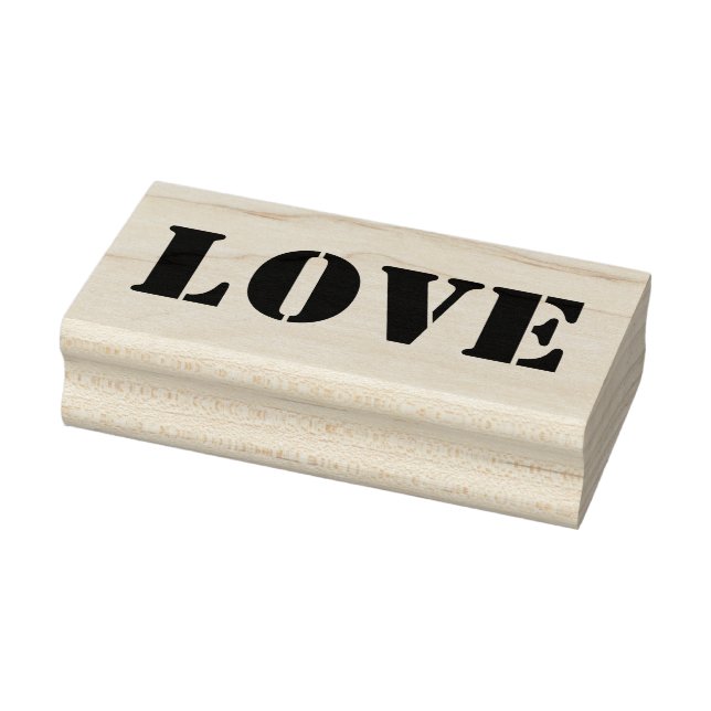 LOVE 1"x2.5" Rubber Stamp / Stencil (Stamp)
