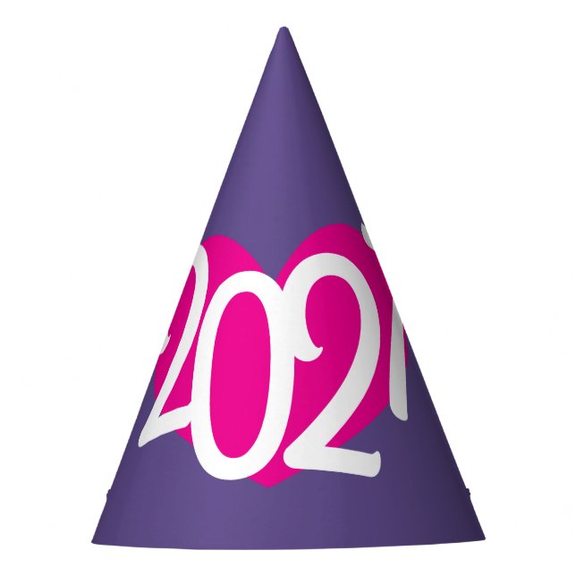 love 2027 ultra violet New Years party hat (Front)