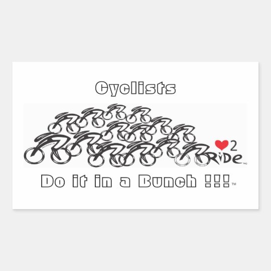 love 2 ride rectangular sticker