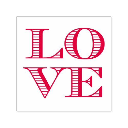 LOVE 2x2 Rows Block Typography Self_inking Stamp