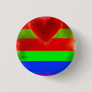 Love 3 Cm Round Badge Button