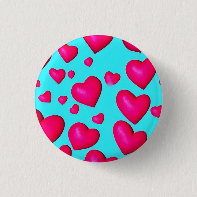 Love 3 Cm Round Badge Button (Front)