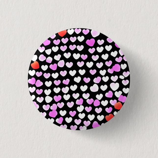 Love 3 Cm Round Badge Button (Front)
