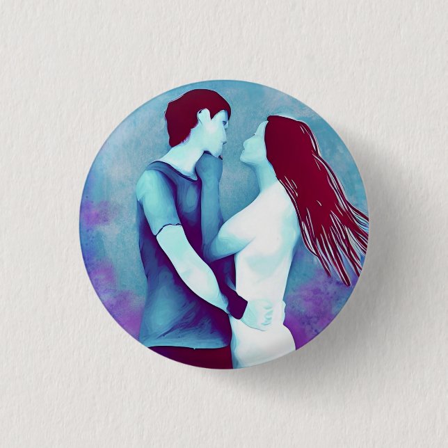 Love 3 Cm Round Badge Button (Front)