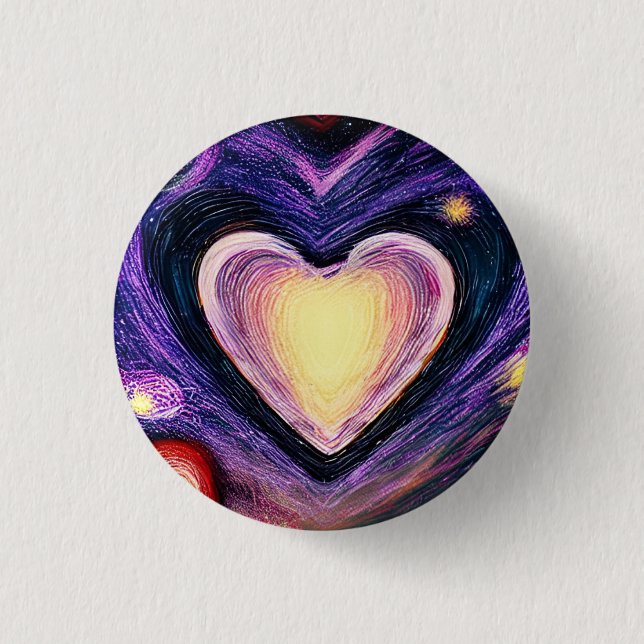 Love 3 Cm Round Badge Button (Front)