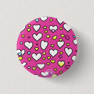 Love 3 Cm Round Badge Button
