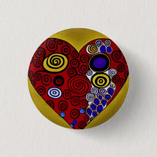 Love 3 Cm Round Badge Button (Front)