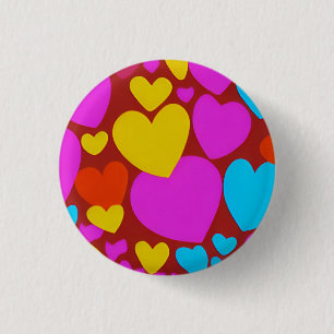 Love 3 Cm Round Badge Button