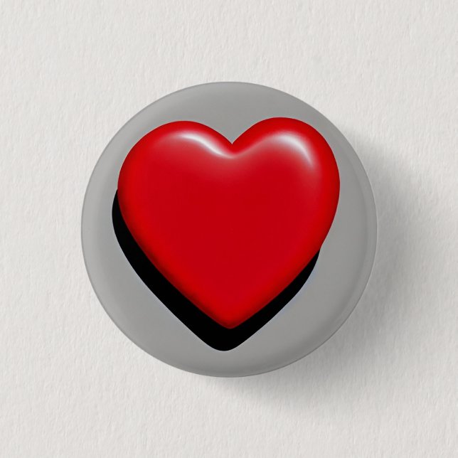 Love 3 Cm Round Badge Button (Front)
