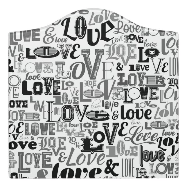 Love 3 door sign (Large Crest Front)