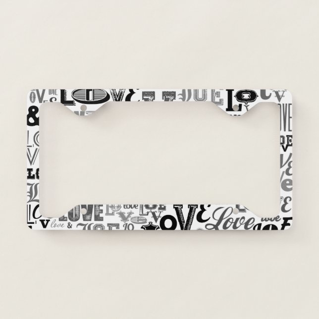 Love 3 license plate frame (Front)