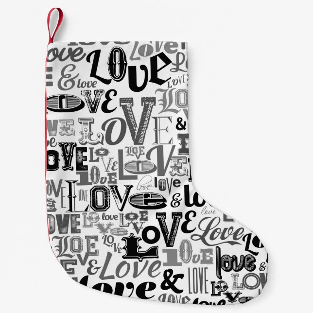 Love 3 small christmas stocking (Front)