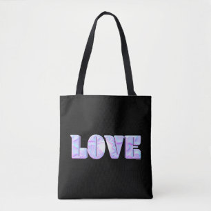 LOVE, 3D Design, Modern, Unique, Stylish Tote Bag
