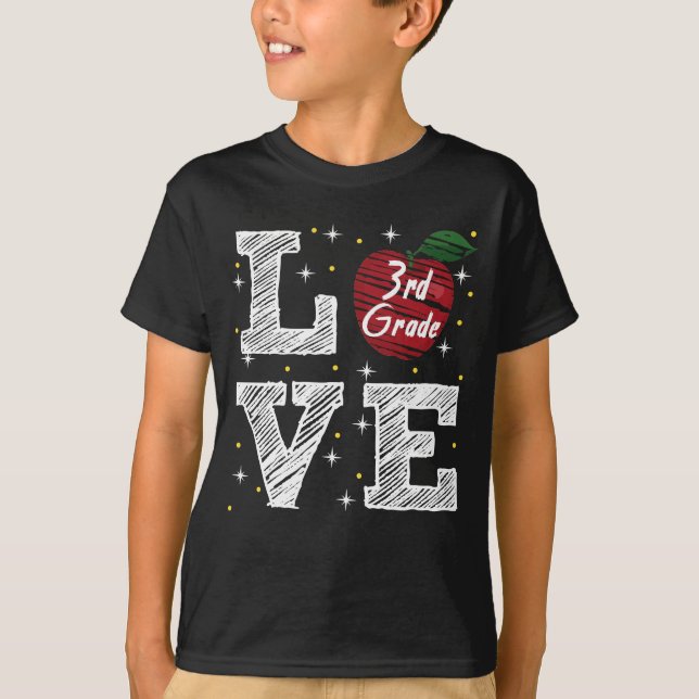 love 3rd grade T-Shirt (Front)