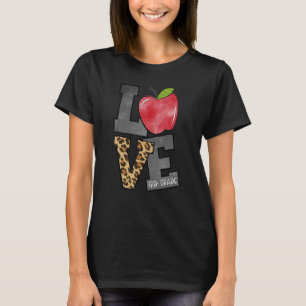 Love 3rd Grade Teacher Third Grade Teacher Apple L T-Shirt