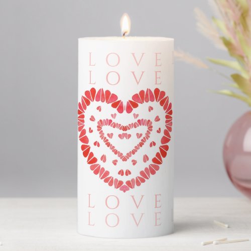 LOVE 3x6 Pillar Candle