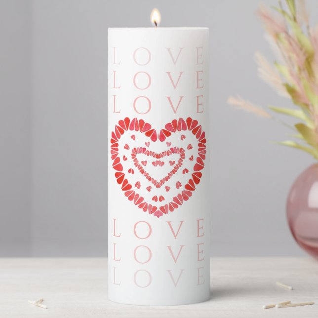 LOVE 3x8 Pillar Candle (In Situ)