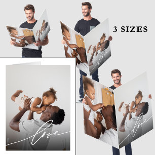 Love 4-Photo Father Oversized Card