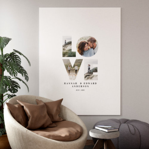 Love 4 photo modern minimal personalised gift