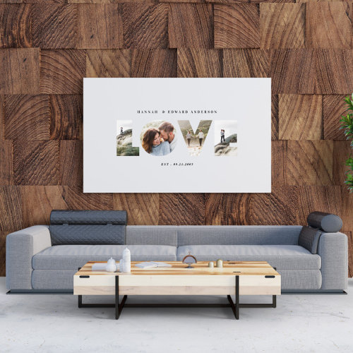 Love 4 photo modern minimal personalised gift