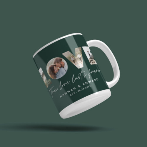 Love 4 photo modern minimal personalised gift coff