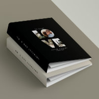 Love 4 photo simple modern personalised gift black