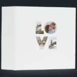 Love 4 photo simple modern personalised gift black 3 ring binder<br><div class="desc">Love 4 photo simple modern personalised anniversary,  wedding,  birthday or Christmas gift modern elegant black white wedding binder gift for the one you love.</div>