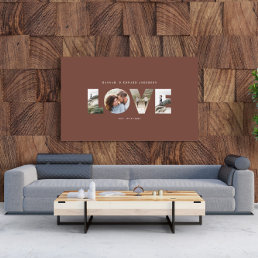 Love 4 photo simple modern personalised gift canva canvas print
