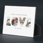 Love 4 photo simple modern personalised gift canva plaque<br><div class="desc">Love 4 photo simple modern personalised anniversary,  wedding,  birthday or Christmas gift for the one you love.</div>