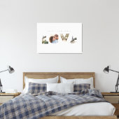 Love 4 photo simple modern personalised gift canvas print (Insitu(Bedroom))