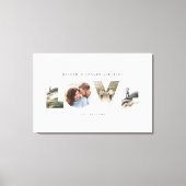 Love 4 photo simple modern personalised gift canvas print (Front)