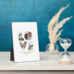 Love 4 photo simple modern personalised gift faux  plaque<br><div class="desc">Love 4 photo simple modern personalised anniversary,  wedding,  birthday or Christmas gift for the one you love.</div>