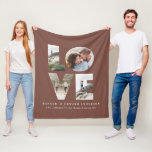 Love 4 photo simple modern personalised gift fleece blanket<br><div class="desc">Love 4 photo simple modern personalised anniversary,  wedding,  birthday or Christmas gift for the one you love. Modern elegant stylish gray photo collage design.</div>