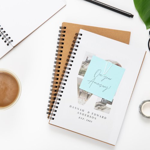 Love 4 photo simple modern personalised gift plann notebook