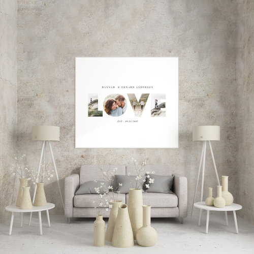 Love 4 photo simple modern personalised gift