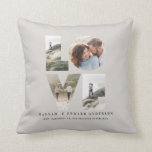 Love 4 photo simple modern personalised gift throw pillow<br><div class="desc">Love 4 photo simple modern personalised anniversary,  wedding,  birthday or Christmas gift for the one you love. Modern elegant stylish gray photo collage design.</div>