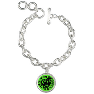 Love 4Ever Ish Charm Bracelet Green
