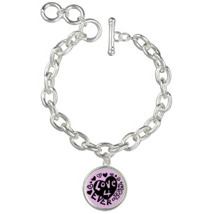 Love 4Ever Ish Charm Bracelet Pink
